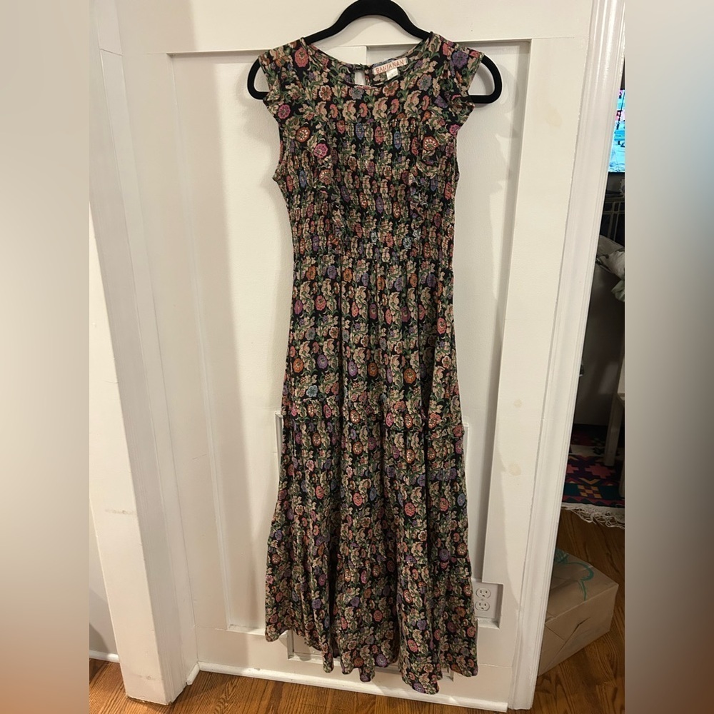 Banjanan floral smocked iris ruffle dress